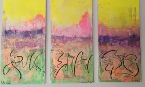 " Egipto, 3 partes" , triplo, acrílico sobre tela. Disponíveis.