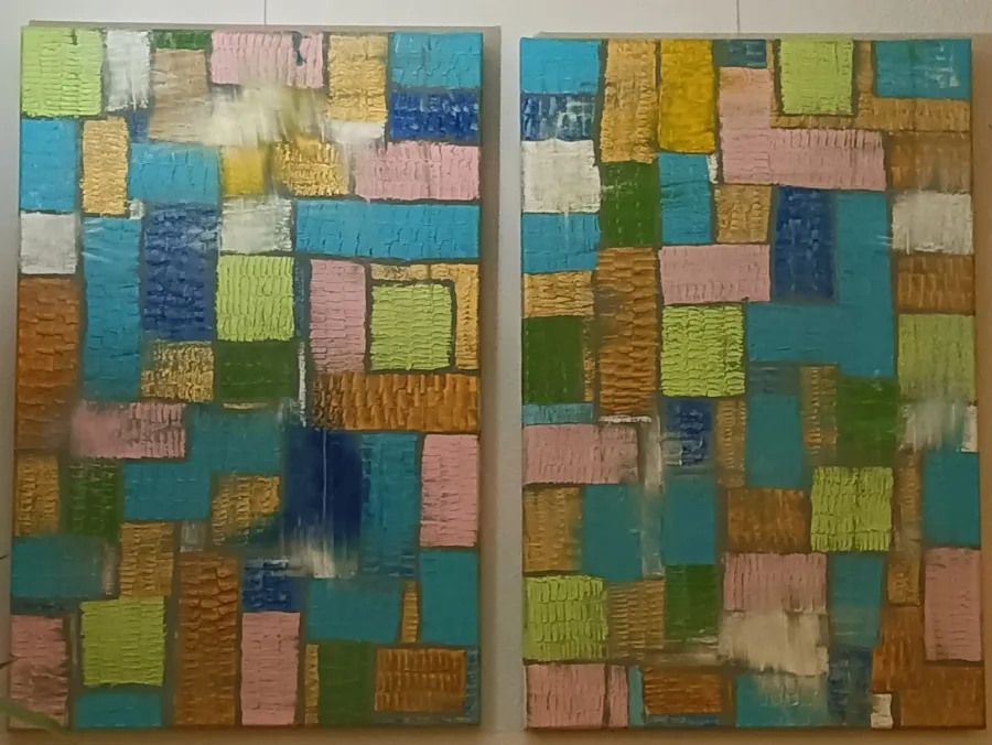 "Jogos", acrilico sobre tela, duplo, disponíveis